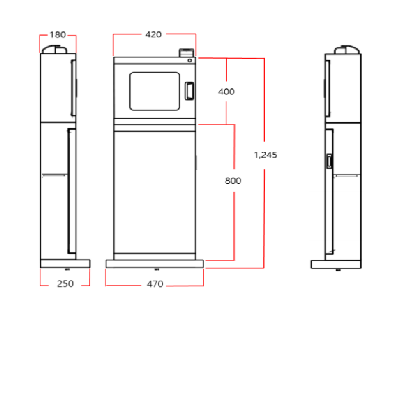 Indoor AED Stand Cabinet